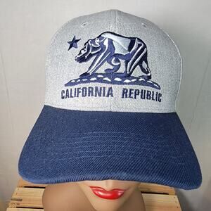 CapHatFashion Adjustable Ballcap Embroidered "California Republic" NWT